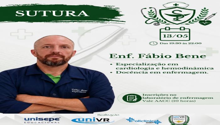 SUTURA - XV SEMANA DA ENFERMAGEM - WORK SHOP DA SAÚDE III- 
