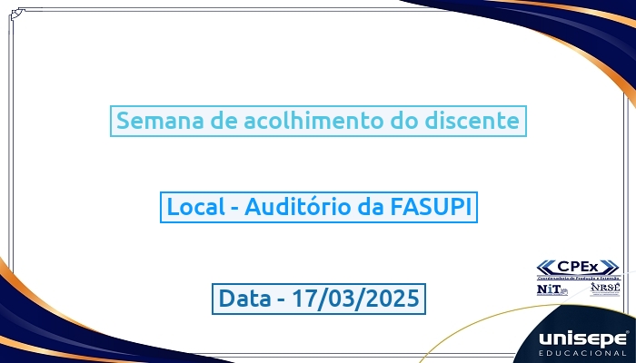 Semana de acolhimento do discente