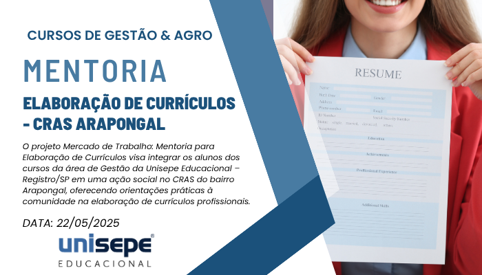 MERCADO DE TRABALHO: MENTORIA PARA ELABORAÇÃO DE CURRÍCULOS
