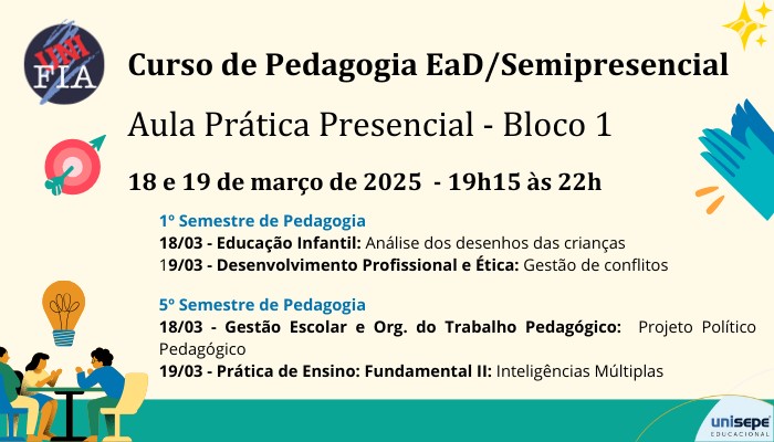 Aula Prática Presencial do curso de Pedagogia/UNIFIA - bloco 1/2025