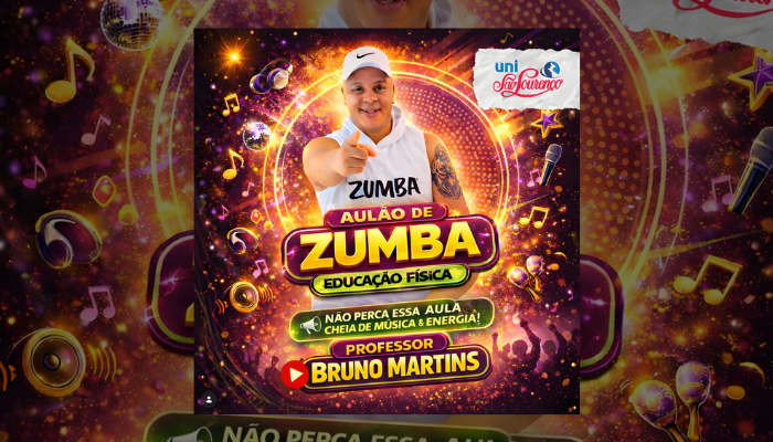 Aulão de Zumba, com Bruno Martins