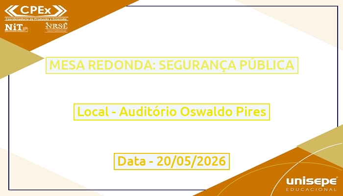 MESA REDONDA: SEGURANÇA PÚBLICA
