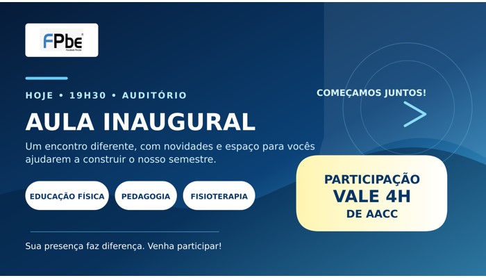 Aula Inaugural 2026.2 