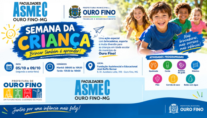 Semana da Criança no município de Ouro Fino