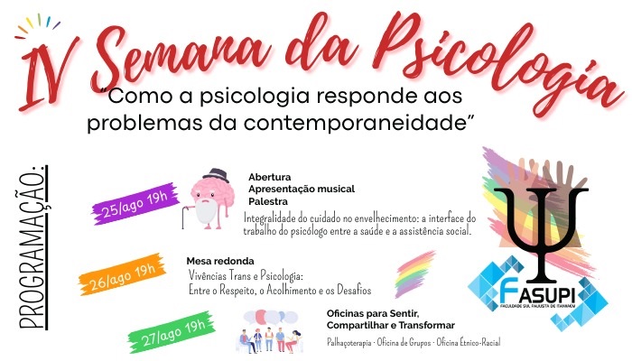 IV SEMANA DA PSICOLOGIA FASUPI