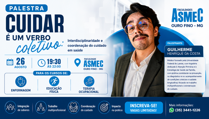 Palestra: Cuidar é um verbo coletivo: Interdisciplinaridade e coordenação do cuidado em saúde 