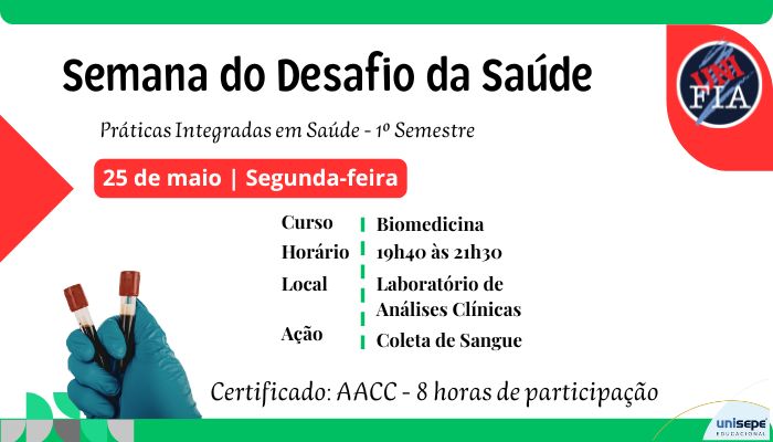 Semana do Desafio da Saúde: Biomedicina (25/05/2026)