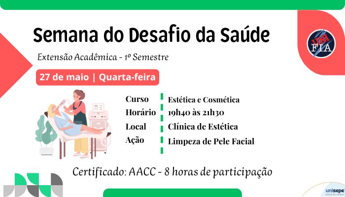 Semana do Desafio da Saúde: Estética e Cosmética (27/05/2026)