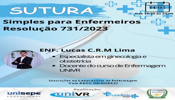 II WORKSHOP DA SAÚDE- SUTURA SIMPLES PARA ENFERMEIROS 