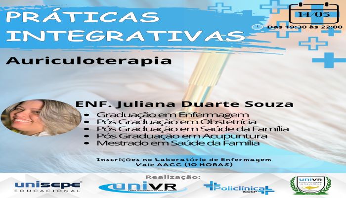 II WORKSHOP DA SAÚDE- PRATICAS INTEGRATIVAS COM ENFÂSE EM AURICULOTERAPIA  