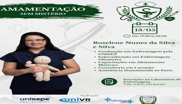 AMAMENTAÇÃO SEM MISTÉRIOS- XV SEMANA DA ENFERMAGEM - WORK SHOP DA SAÚDE III- 