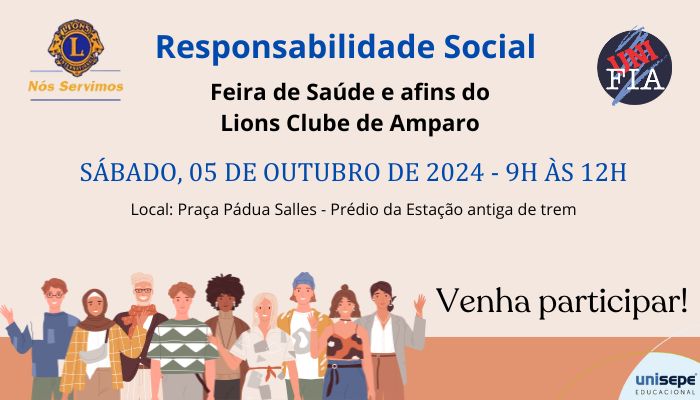 Responsabilidade Social: Feira de Saúde e afins do Lions Clube de Amparo