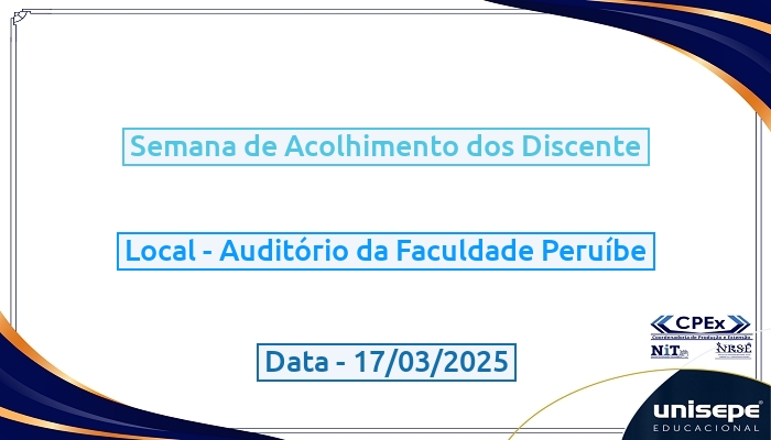 Semana de Acolhimento dos Discente