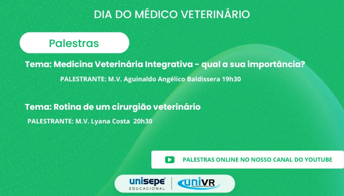 Dia do Médico Veterinário. Medicina Veterinária - Atuação com qualidade e ética !