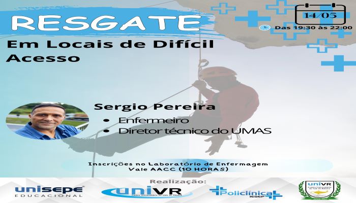 II WORKSHOP DA SAÚDE- RESGATE EM LOCAIS DE DIFICIS ACESSO 