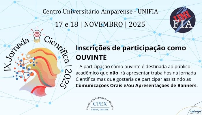 IX Jornada Científica do UNIFIA | 2025 - Participação como OUVINTE 