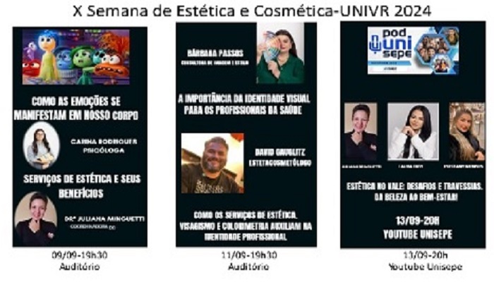 X SEMANA DE ESTÉTICA E COSMÉTICA-UNIVR