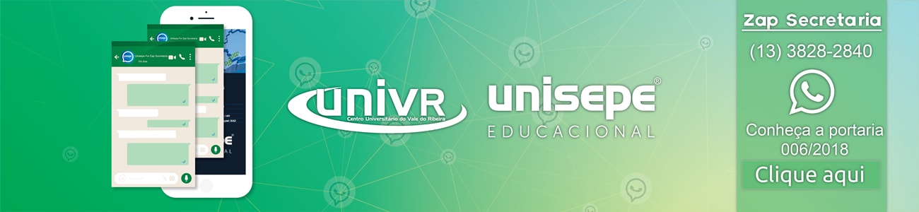 Zap secretaria - UNIVR - Centro Universitário do Vale do Ribeira | UNISEPE